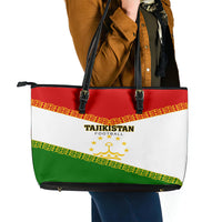 Tajikistan Football Leather Tote Bag Come On Tadzhikistan - Wonder Print Shop