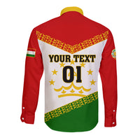 Tajikistan Football Long Sleeve Button Shirt Come On Tadzhikistan - Wonder Print Shop