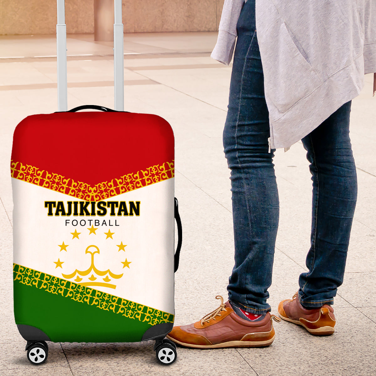 Tajikistan Football Luggage Cover Come On Tadzhikistan - Wonder Print Shop