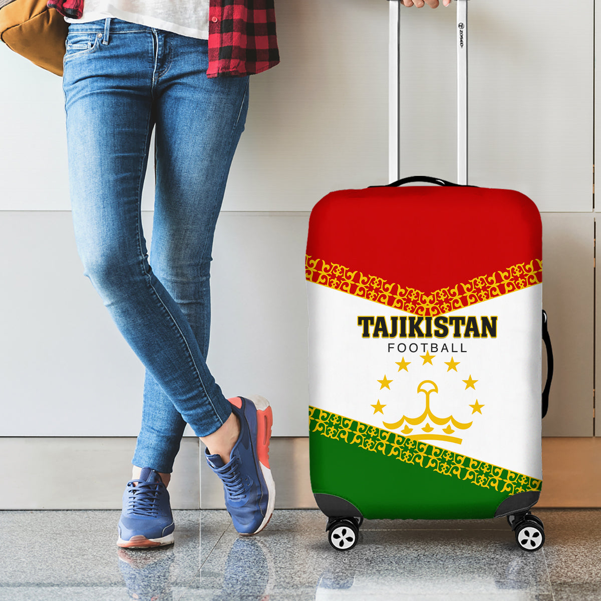 Tajikistan Football Luggage Cover Come On Tadzhikistan - Wonder Print Shop