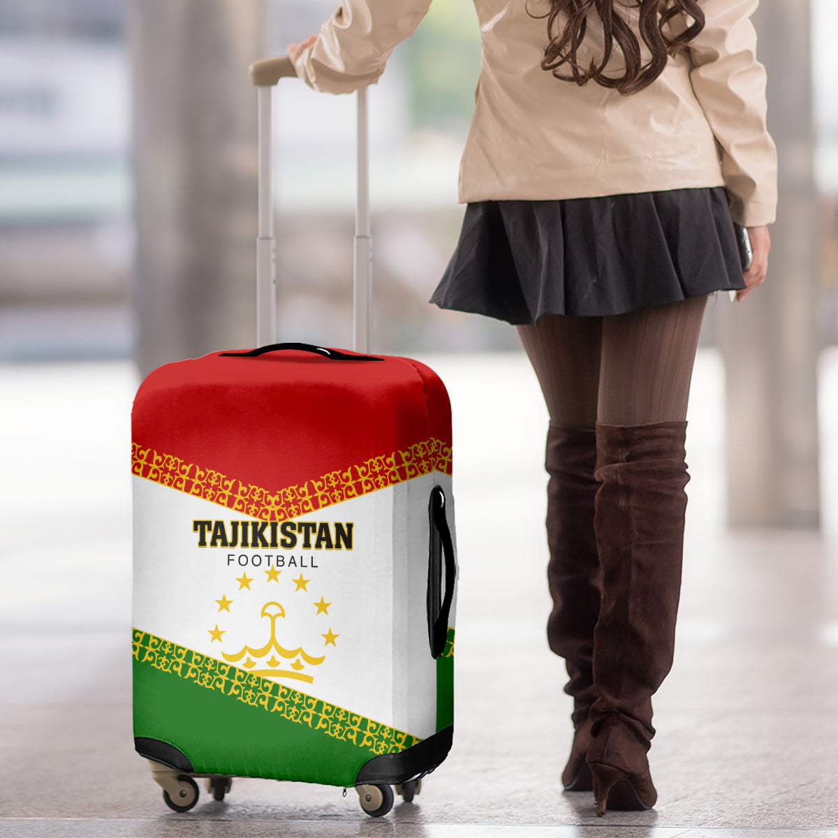 Tajikistan Football Luggage Cover Come On Tadzhikistan - Wonder Print Shop