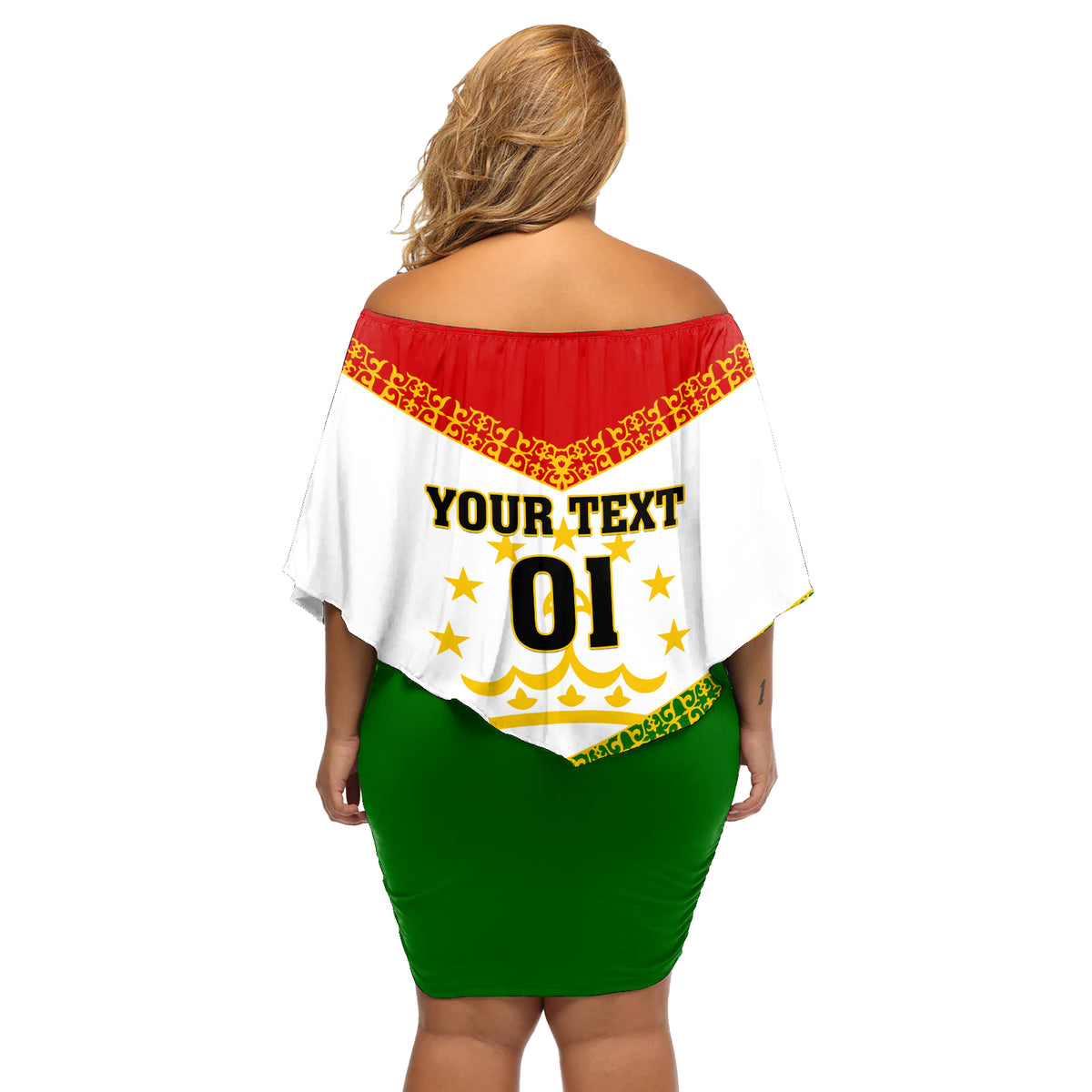 Tajikistan Football Off Shoulder Short Dress Come On Tadzhikistan - Wonder Print Shop