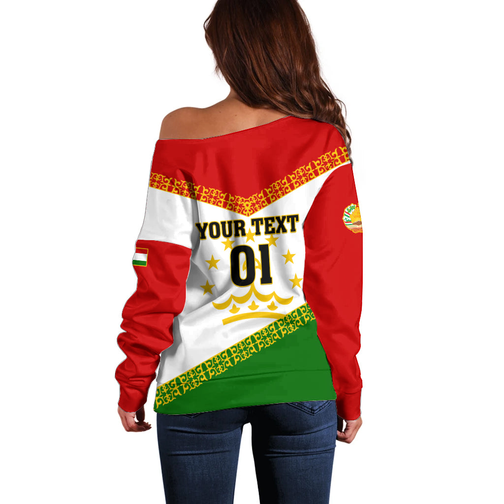 Tajikistan Football Off Shoulder Sweater Come On Tadzhikistan - Wonder Print Shop