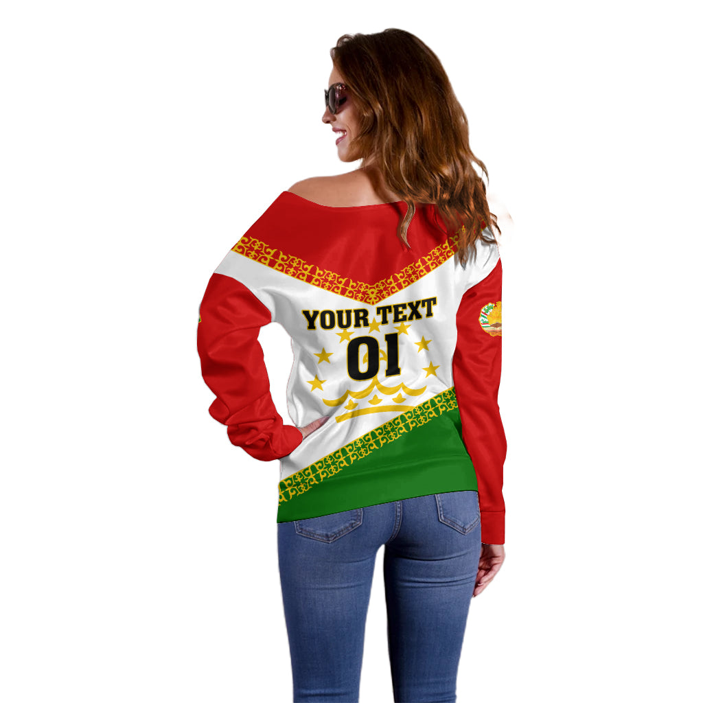 Tajikistan Football Off Shoulder Sweater Come On Tadzhikistan - Wonder Print Shop