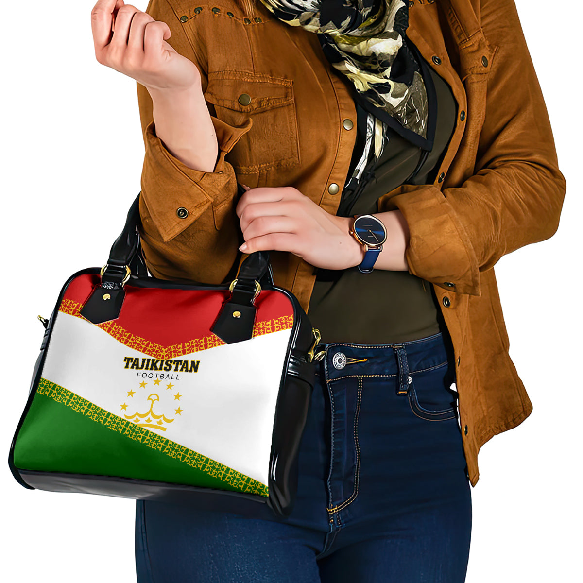 Tajikistan Football Shoulder Handbag Come On Tadzhikistan