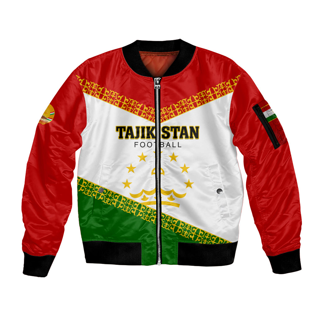 Tajikistan Football Sleeve Zip Bomber Jacket Come On Tadzhikistan - Wonder Print Shop