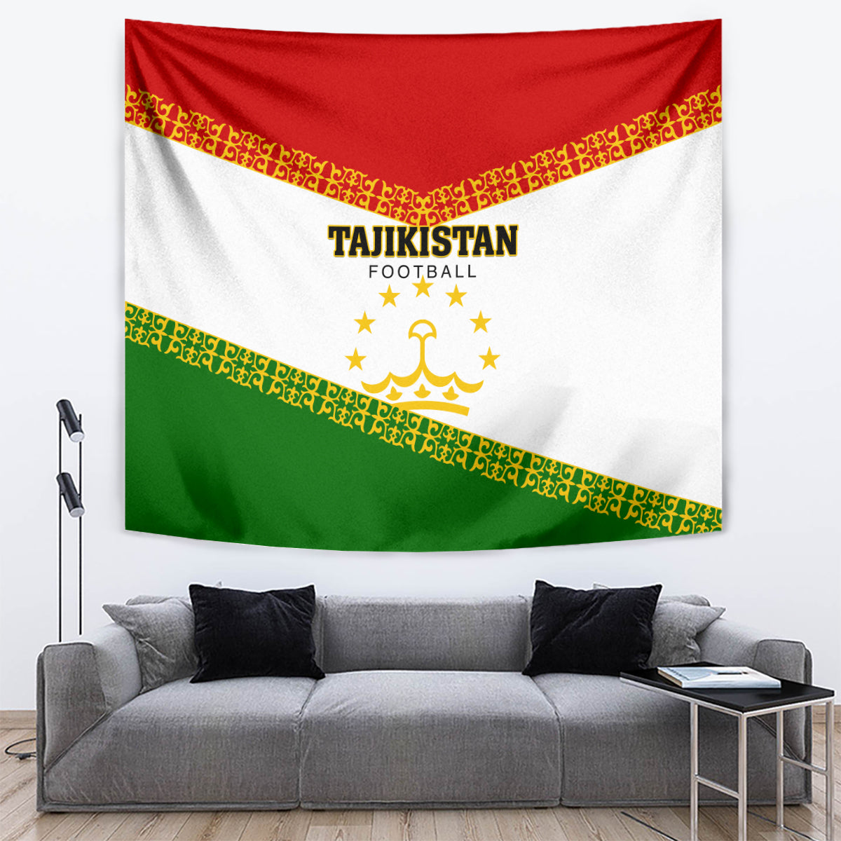 Tajikistan Football Tapestry Come On Tadzhikistan - Wonder Print Shop