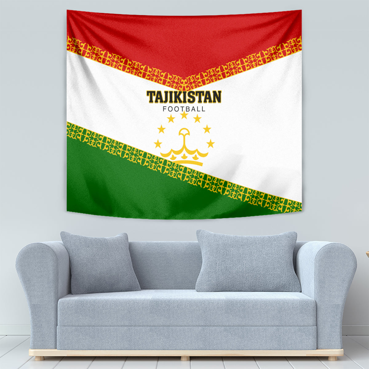 Tajikistan Football Tapestry Come On Tadzhikistan - Wonder Print Shop
