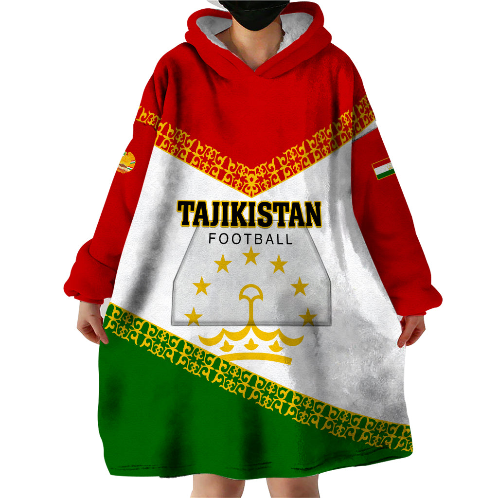 Tajikistan Football Wearable Blanket Hoodie Come On Tadzhikistan - Wonder Print Shop