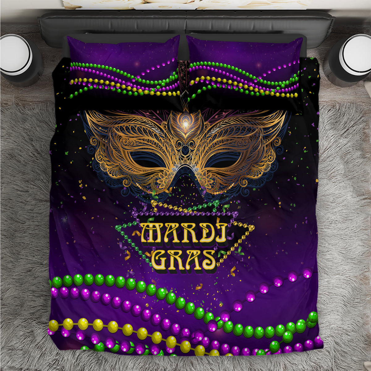 Mardi Gras 2024 Bedding Set Carnival Mask Special Version