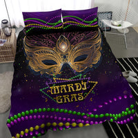 Mardi Gras 2024 Bedding Set Carnival Mask Special Version - Wonder Print Shop