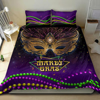 Mardi Gras 2024 Bedding Set Carnival Mask Special Version - Wonder Print Shop
