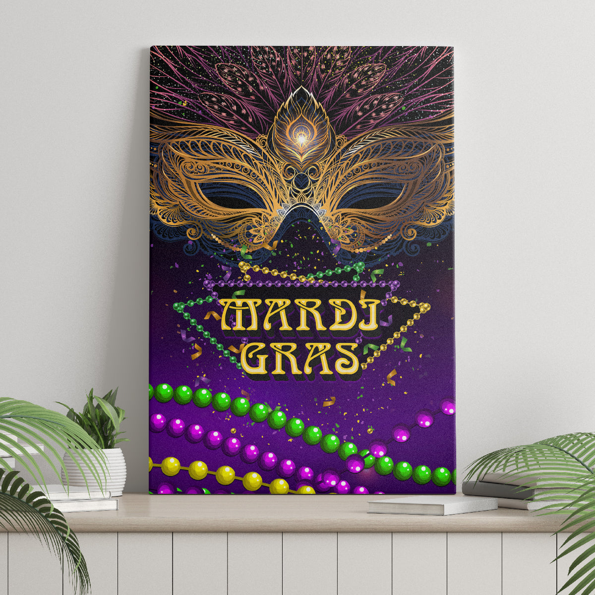 Mardi Gras 2024 Canvas Wall Art Carnival Mask Special Version - Wonder Print Shop