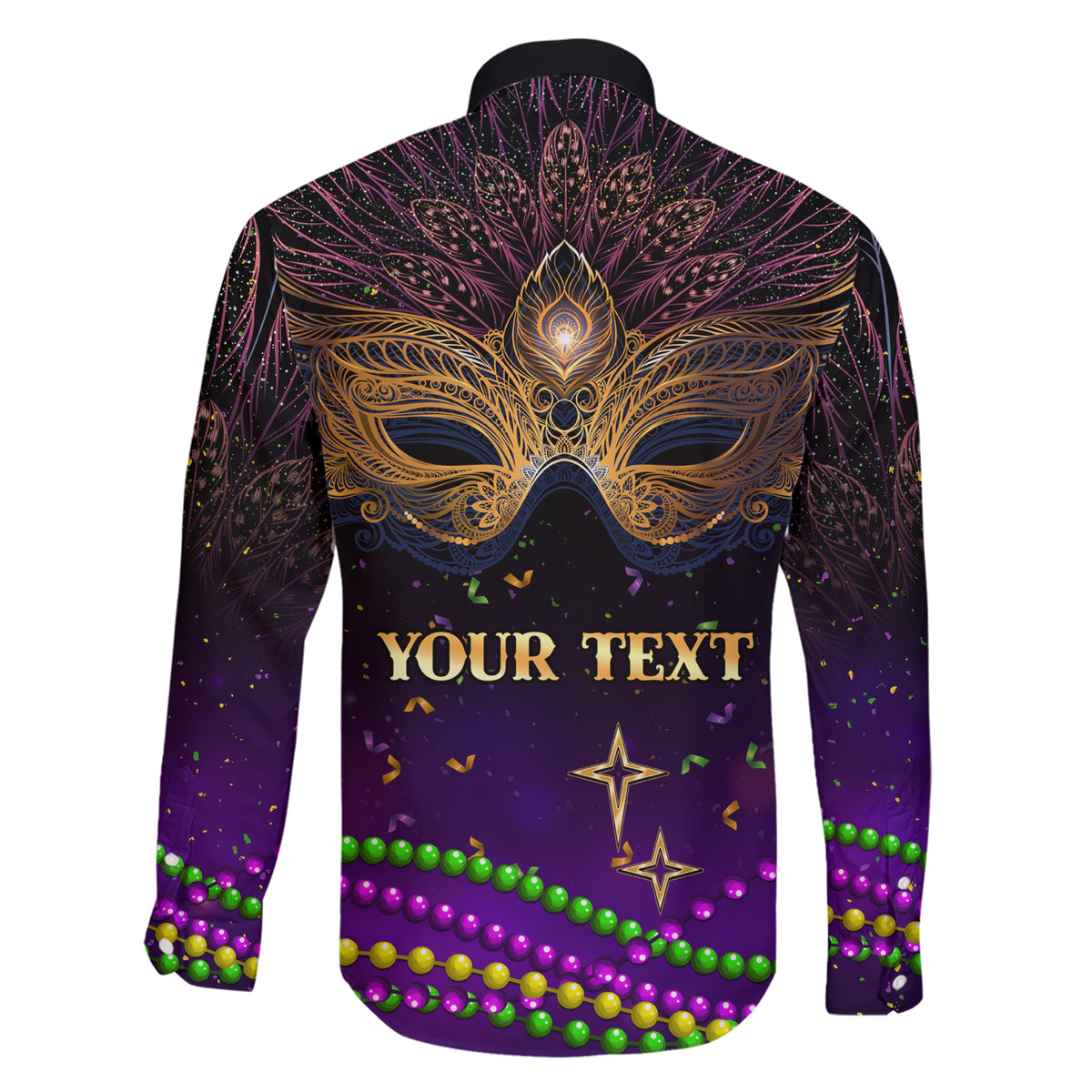 Mardi Gras 2024 Family Matching Short Sleeve Bodycon Dress and Hawaiian Shirt Carnival Mask Special Version - Wonder Print Shop