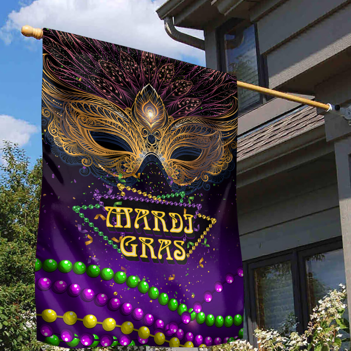 Mardi Gras 2024 Garden Flag Carnival Mask Special Version - Wonder Print Shop