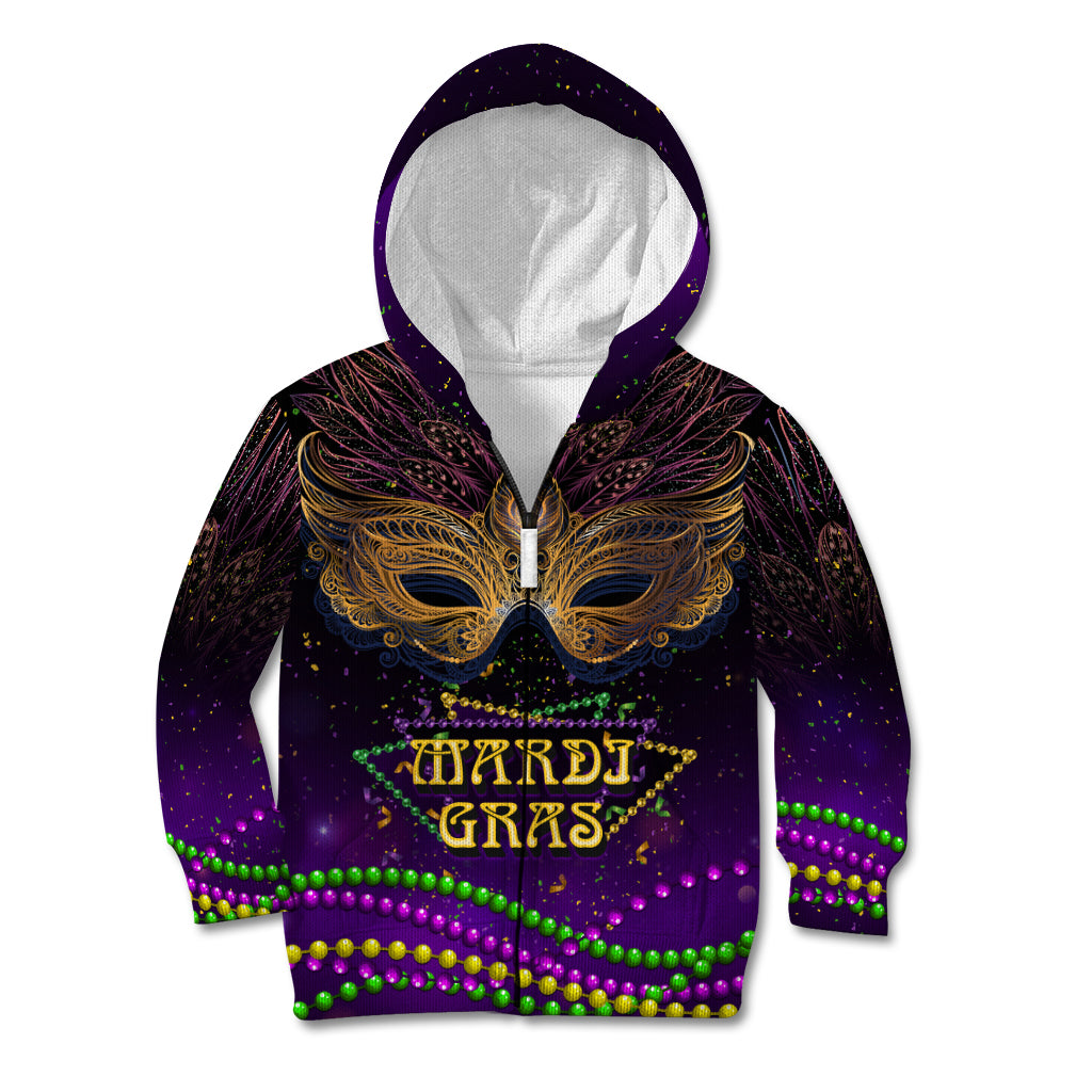 Mardi Gras 2024 Kid Hoodie Carnival Mask Special Version - Wonder Print Shop