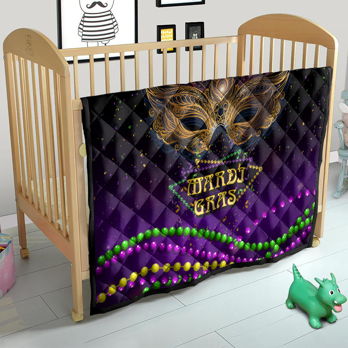 Mardi Gras 2024 Quilt Carnival Mask Special Version - Wonder Print Shop