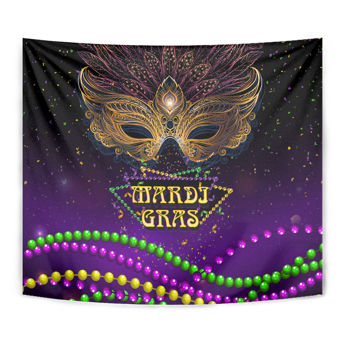 Mardi Gras 2024 Tapestry Carnival Mask Special Version - Wonder Print Shop