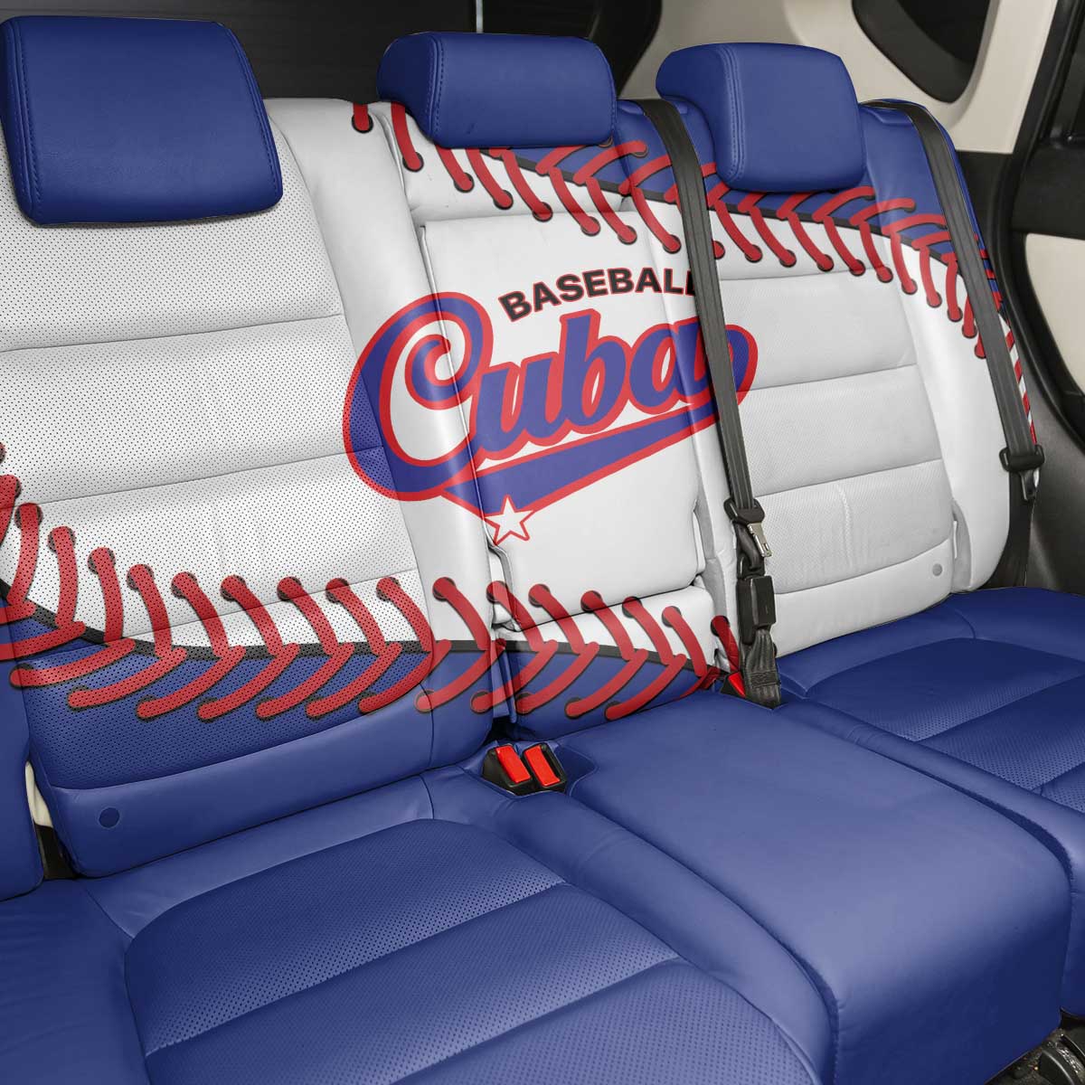Custom Baseball Cuba 2025 Back Car Seat Cover Cuba Powerhouse of Baseball