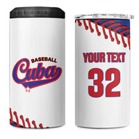 Custom Baseball Cuba 2025 4 in 1 Can Cooler Tumbler Cuba Powerhouse of Baseball