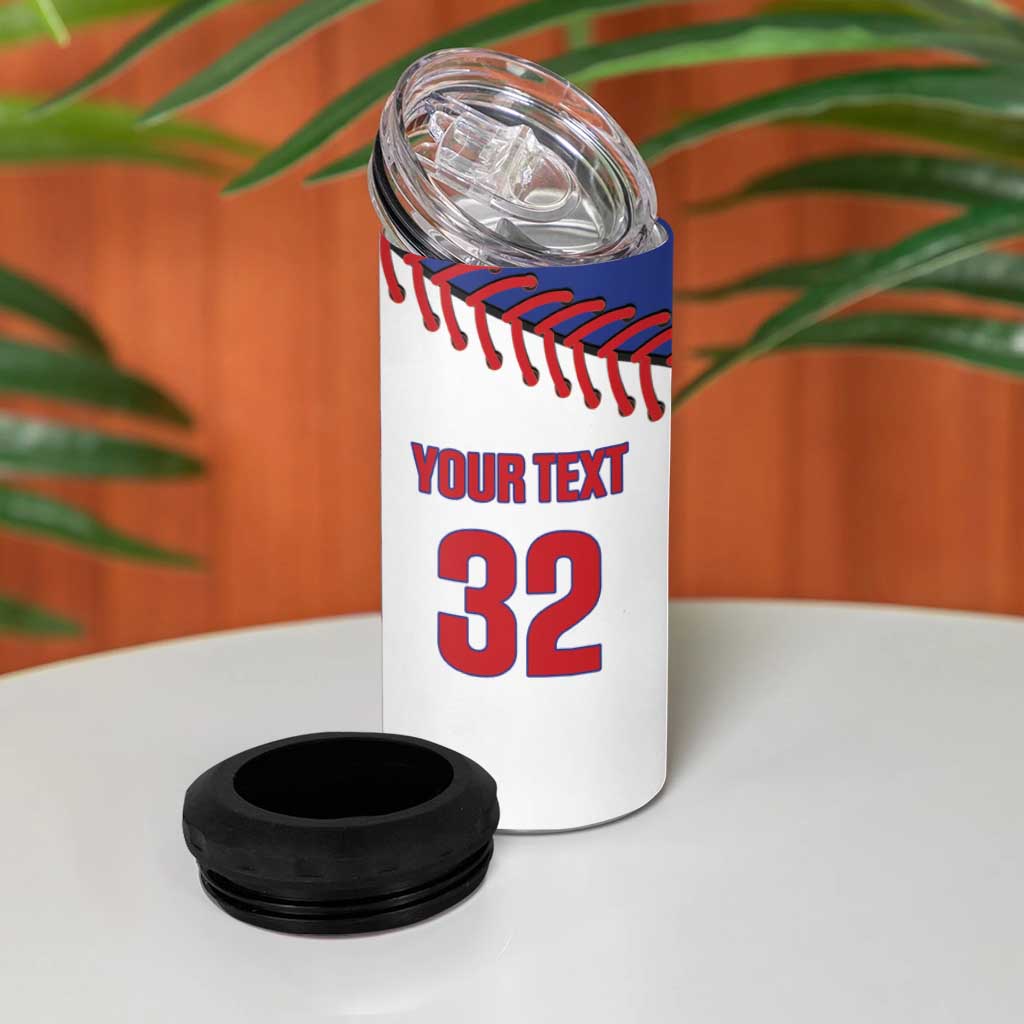 Custom Baseball Cuba 2025 4 in 1 Can Cooler Tumbler Cuba Powerhouse of Baseball