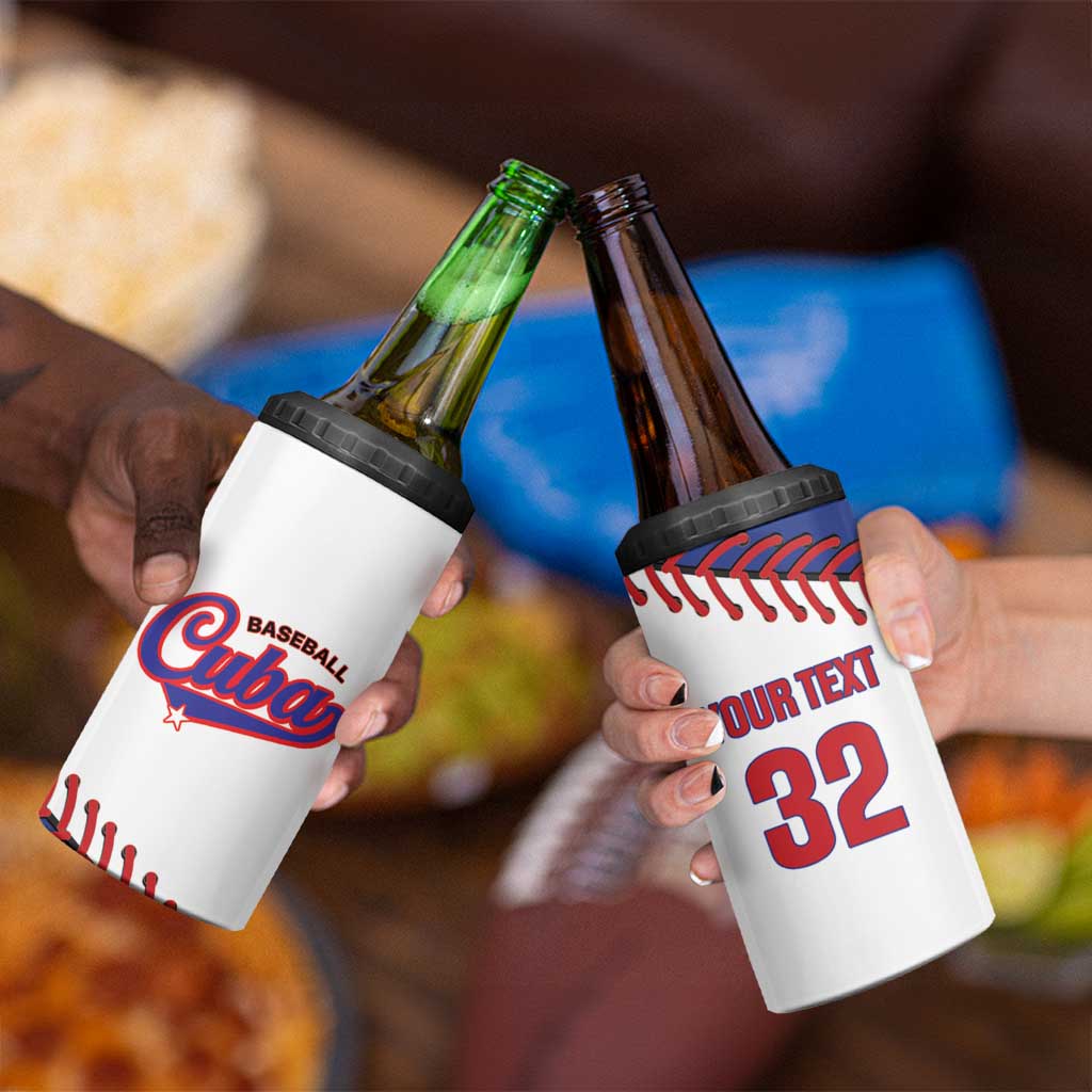 Custom Baseball Cuba 2025 4 in 1 Can Cooler Tumbler Cuba Powerhouse of Baseball
