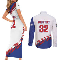 Custom Baseball Cuba 2025 Couples Matching Short Sleeve Bodycon Dress and Long Sleeve Button Shirt Cuba Powerhouse of Baseball