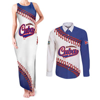 Custom Baseball Cuba 2025 Couples Matching Tank Maxi Dress and Long Sleeve Button Shirt Cuba Powerhouse of Baseball
