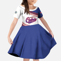 Custom Baseball Cuba 2025 Family Matching Long Sleeve Bodycon Dress and Hawaiian Shirt Cuba Powerhouse of Baseball