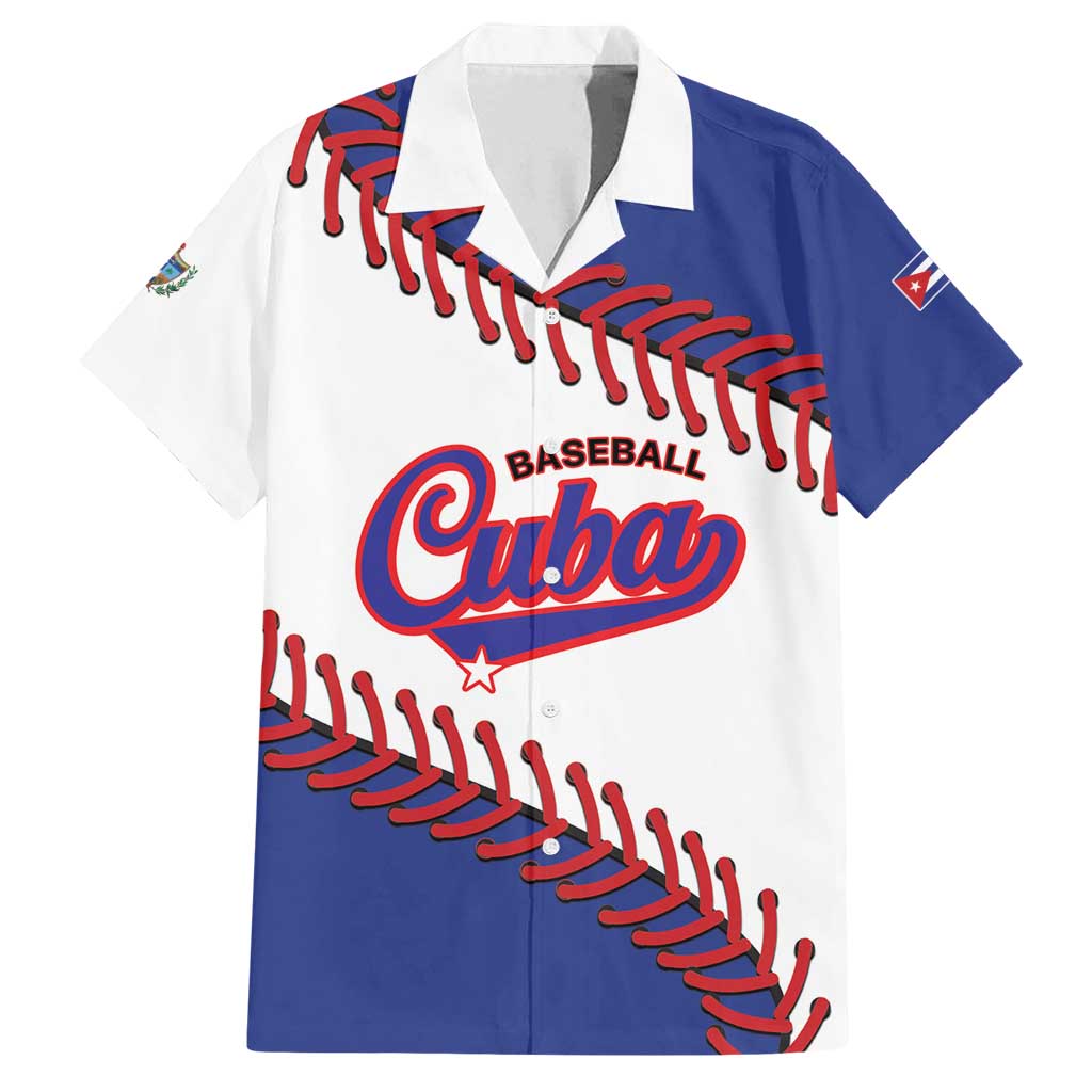 Custom Baseball Cuba 2025 Family Matching Long Sleeve Bodycon Dress and Hawaiian Shirt Cuba Powerhouse of Baseball