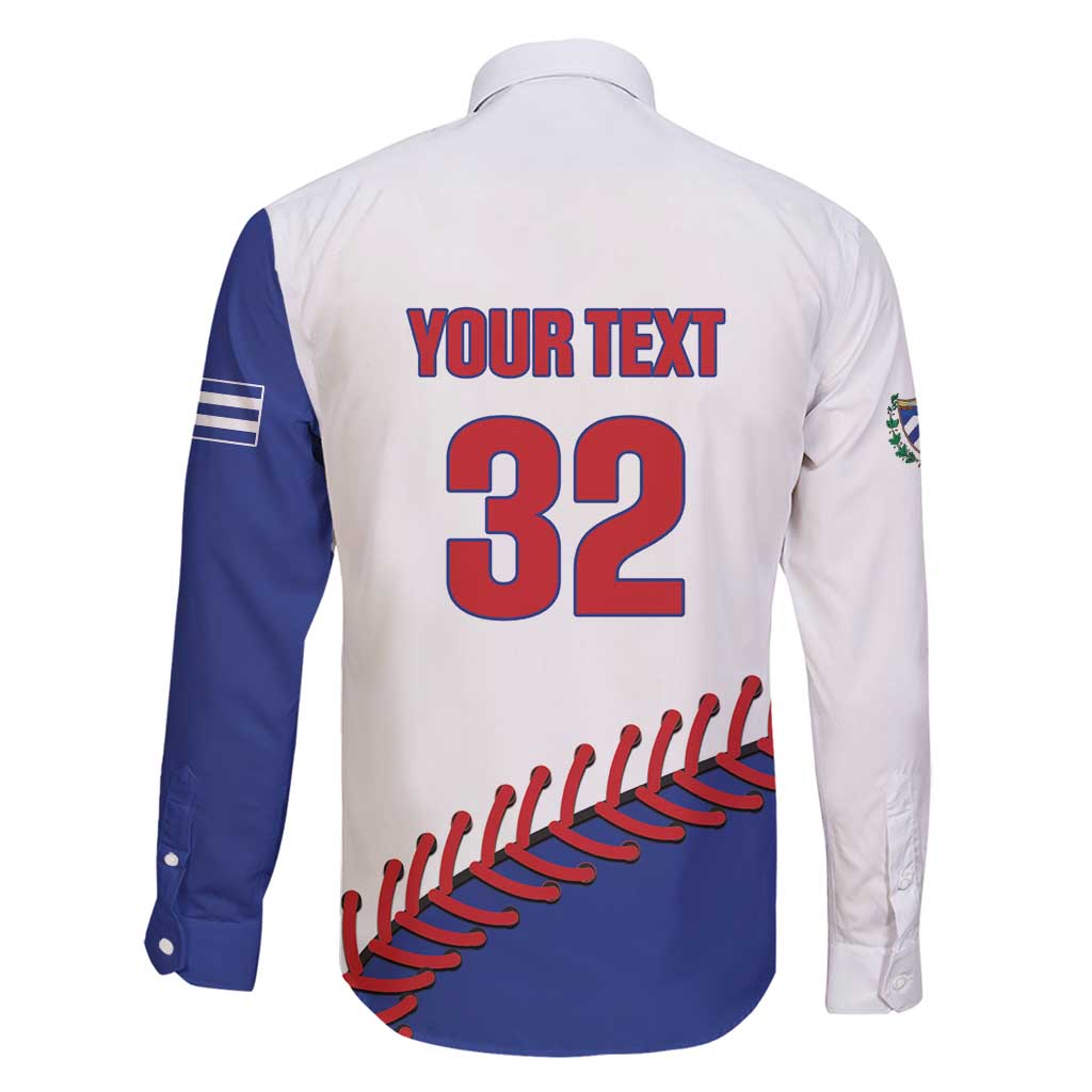 Custom Baseball Cuba 2025 Family Matching Long Sleeve Bodycon Dress and Hawaiian Shirt Cuba Powerhouse of Baseball