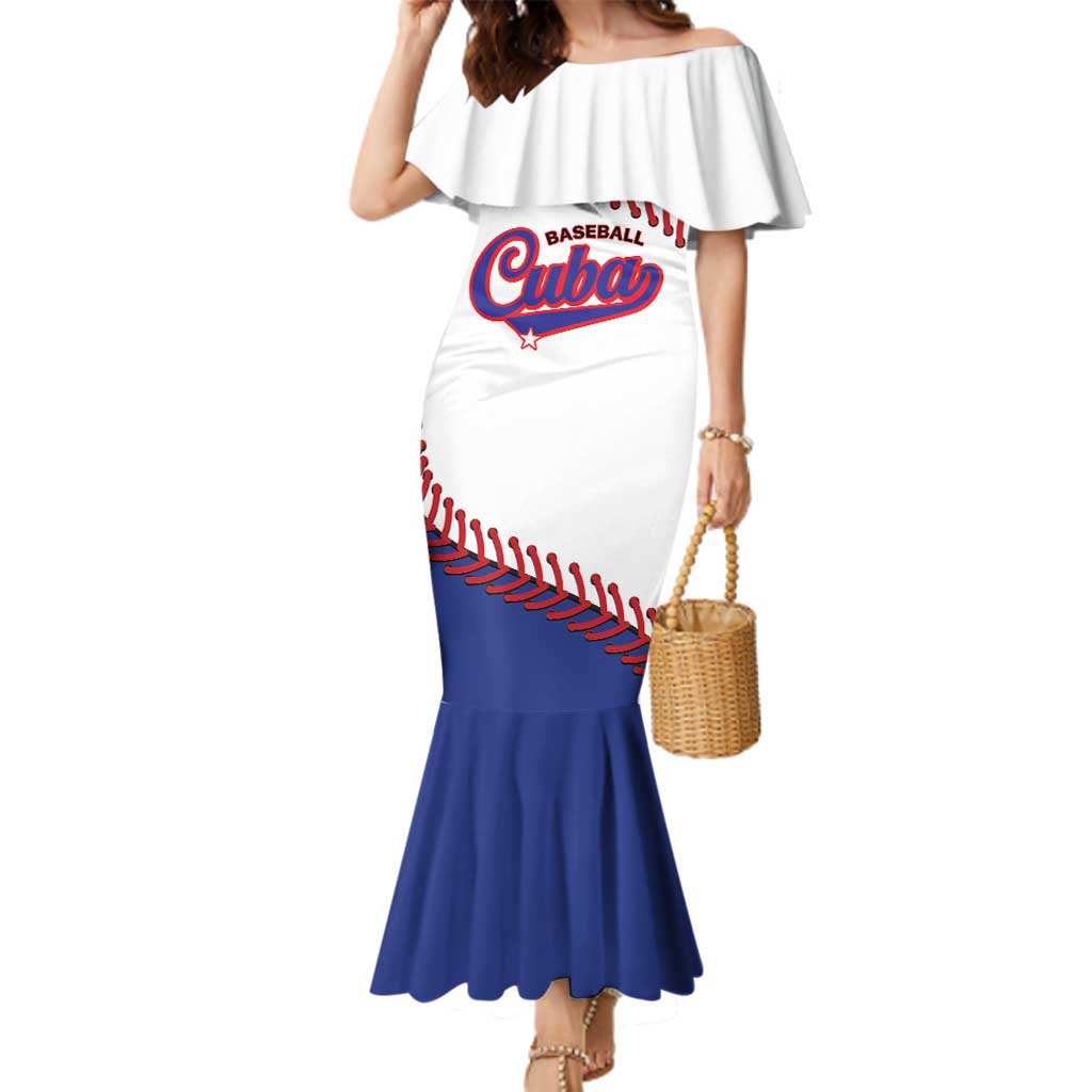 Custom Baseball Cuba 2025 Family Matching Mermaid Dress and Hawaiian Shirt Cuba Powerhouse of Baseball