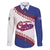 Custom Baseball Cuba 2025 Family Matching Off The Shoulder Long Sleeve Dress and Hawaiian Shirt Cuba Powerhouse of Baseball