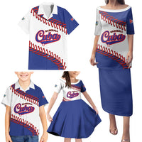 Custom Baseball Cuba 2025 Family Matching Puletasi and Hawaiian Shirt Cuba Powerhouse of Baseball