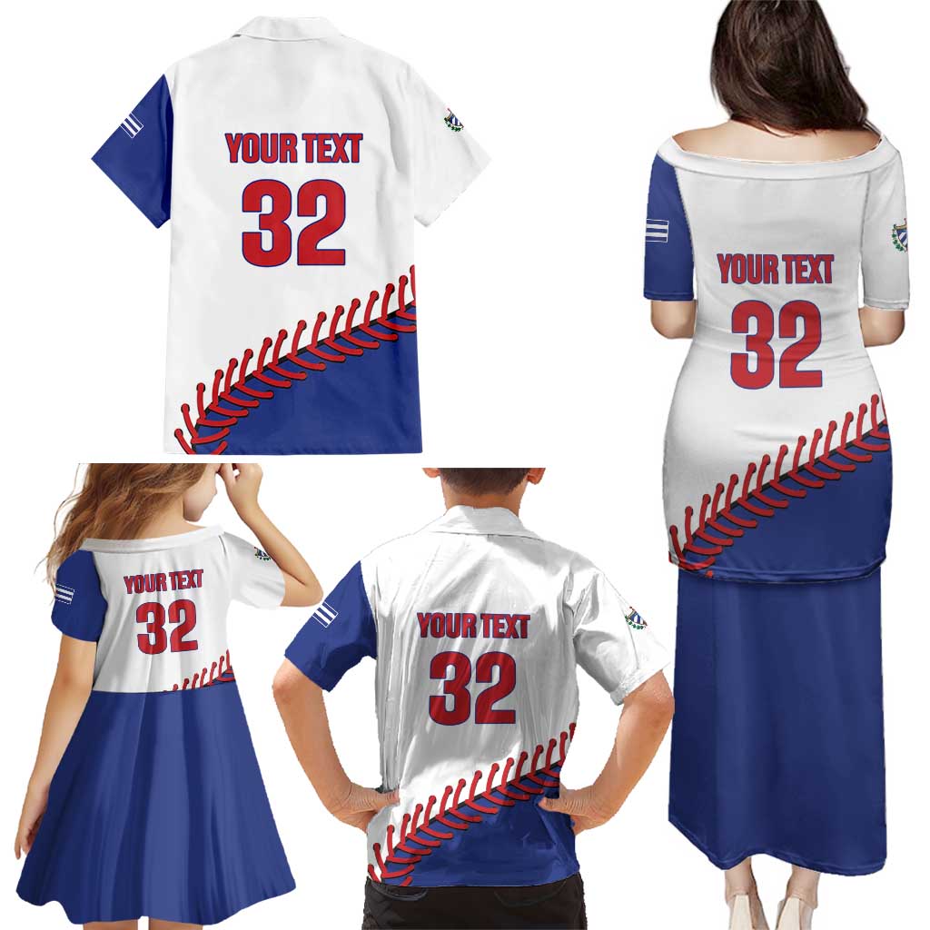 Custom Baseball Cuba 2025 Family Matching Puletasi and Hawaiian Shirt Cuba Powerhouse of Baseball