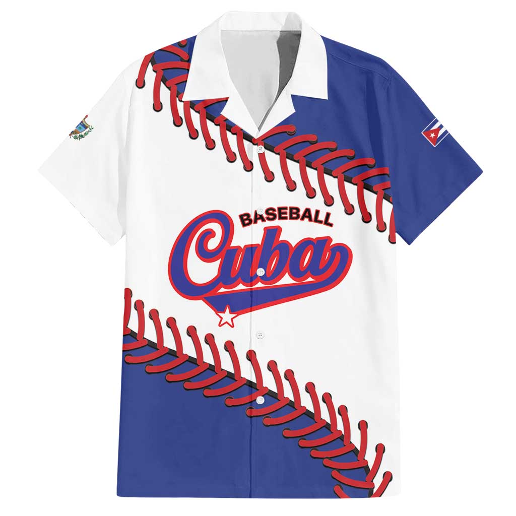 Custom Baseball Cuba 2025 Family Matching Short Sleeve Bodycon Dress and Hawaiian Shirt Cuba Powerhouse of Baseball