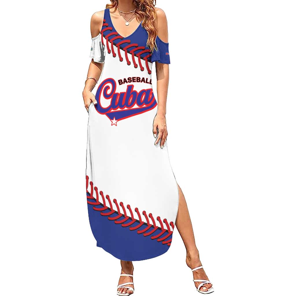 Custom Baseball Cuba 2025 Family Matching Summer Maxi Dress and Hawaiian Shirt Cuba Powerhouse of Baseball