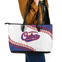 Custom Baseball Cuba 2025 Leather Tote Bag Cuba Powerhouse of Baseball