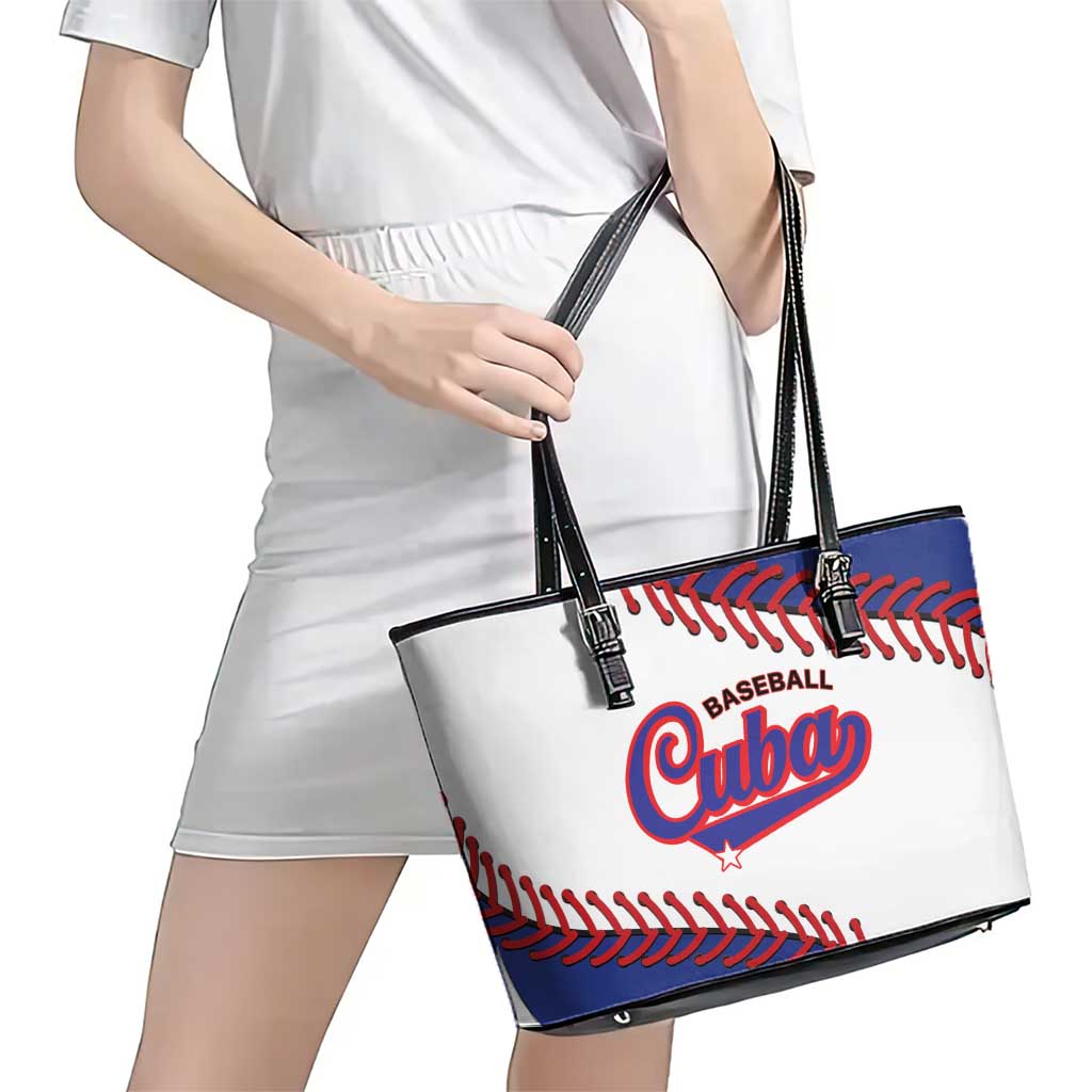 Custom Baseball Cuba 2025 Leather Tote Bag Cuba Powerhouse of Baseball