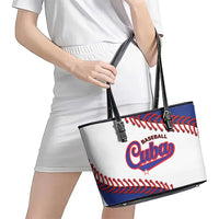 Custom Baseball Cuba 2025 Leather Tote Bag Cuba Powerhouse of Baseball