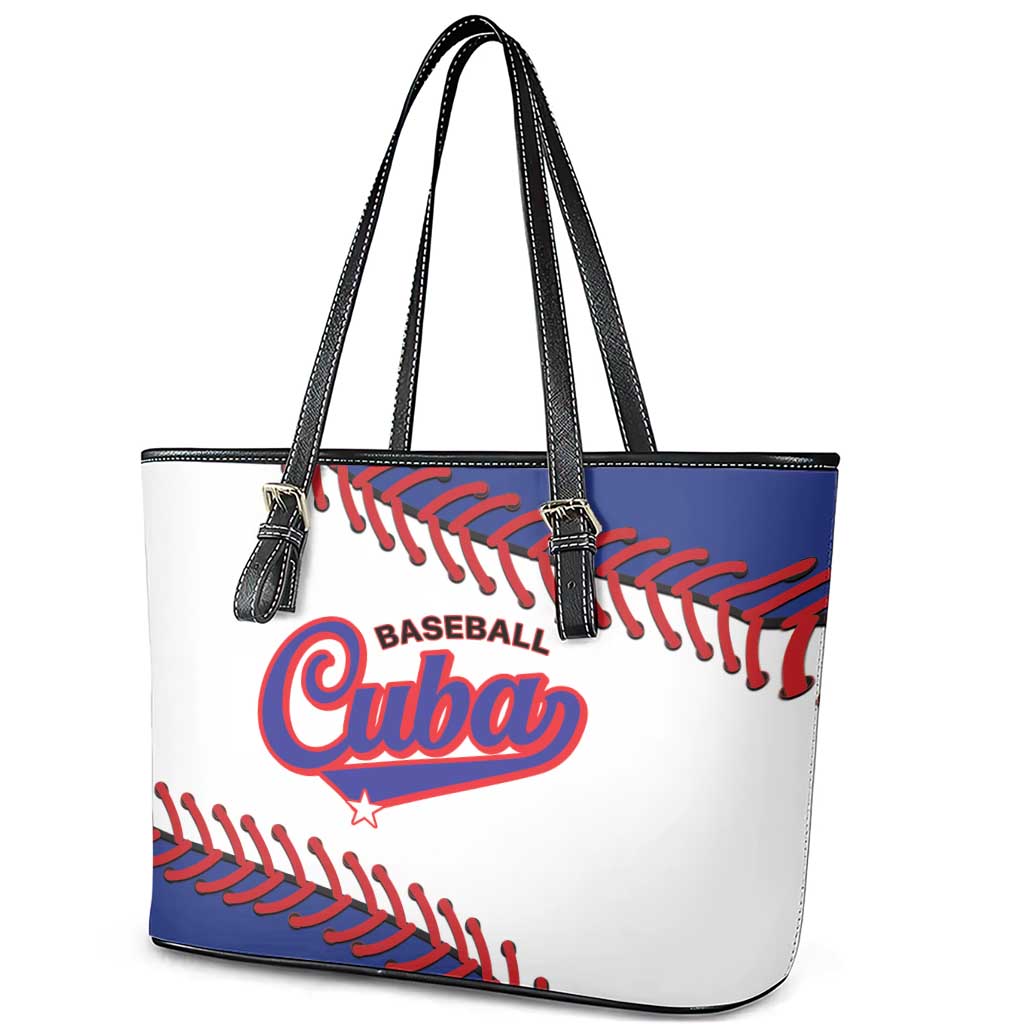 Custom Baseball Cuba 2025 Leather Tote Bag Cuba Powerhouse of Baseball