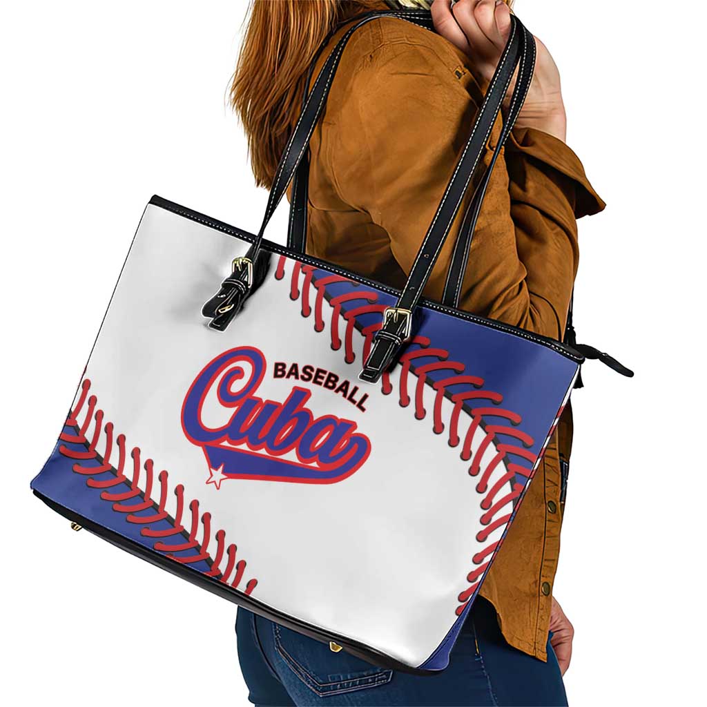 Custom Baseball Cuba 2025 Leather Tote Bag Cuba Powerhouse of Baseball
