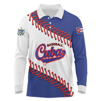 Custom Baseball Cuba 2025 Long Sleeve Polo Shirt Cuba Powerhouse of Baseball
