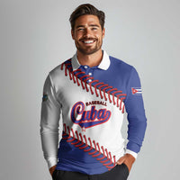 Custom Baseball Cuba 2025 Long Sleeve Polo Shirt Cuba Powerhouse of Baseball