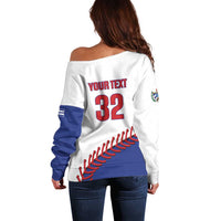 Custom Baseball Cuba 2025 Off Shoulder Sweater Cuba Powerhouse of Baseball