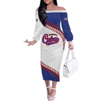 Custom Baseball Cuba 2025 Off The Shoulder Long Sleeve Dress Cuba Powerhouse of Baseball
