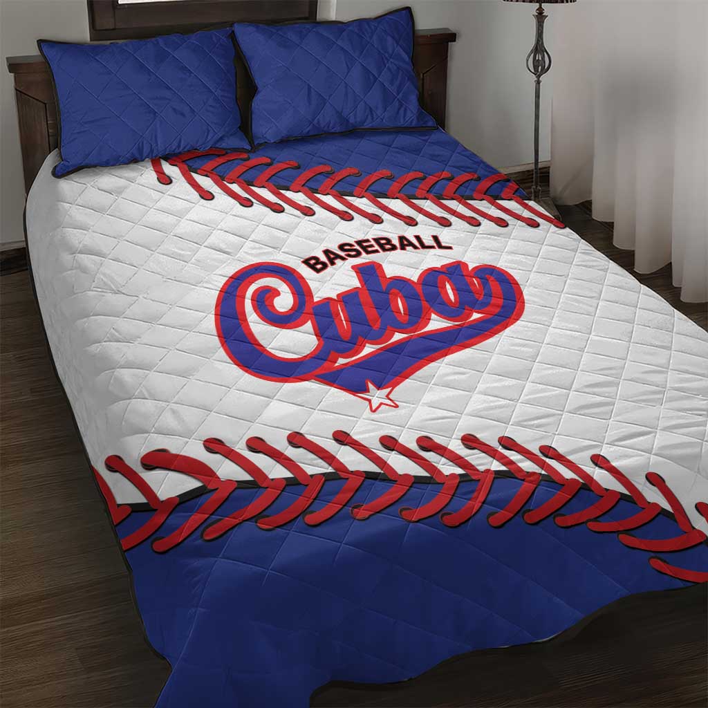 Custom Baseball Cuba 2025 Quilt Bed Set Cuba Powerhouse of Baseball