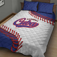 Custom Baseball Cuba 2025 Quilt Bed Set Cuba Powerhouse of Baseball
