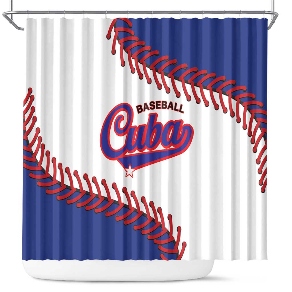 Custom Baseball Cuba 2025 Shower Curtain Cuba Powerhouse of Baseball
