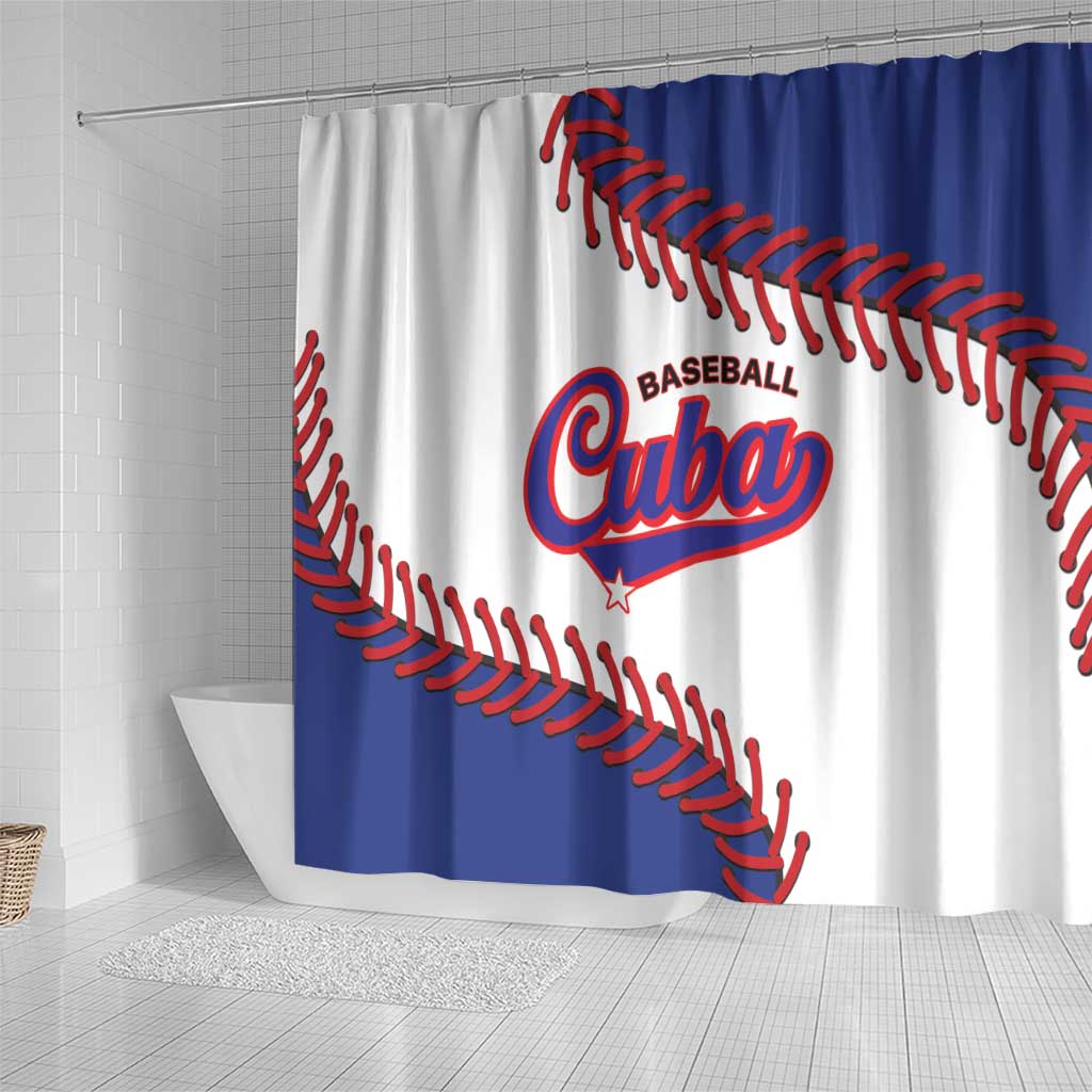 Custom Baseball Cuba 2025 Shower Curtain Cuba Powerhouse of Baseball